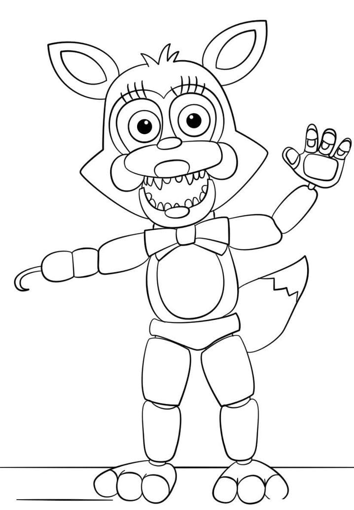Five Nights at Freddy’s의 시든 폭시 coloring page