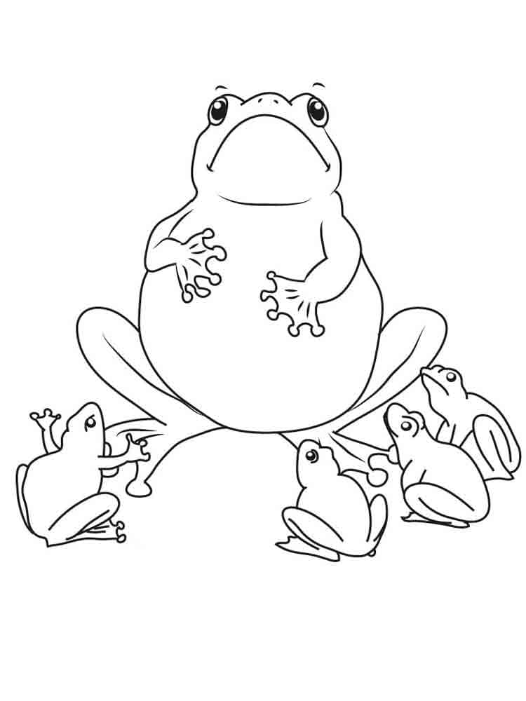 개구리 가족 coloring page