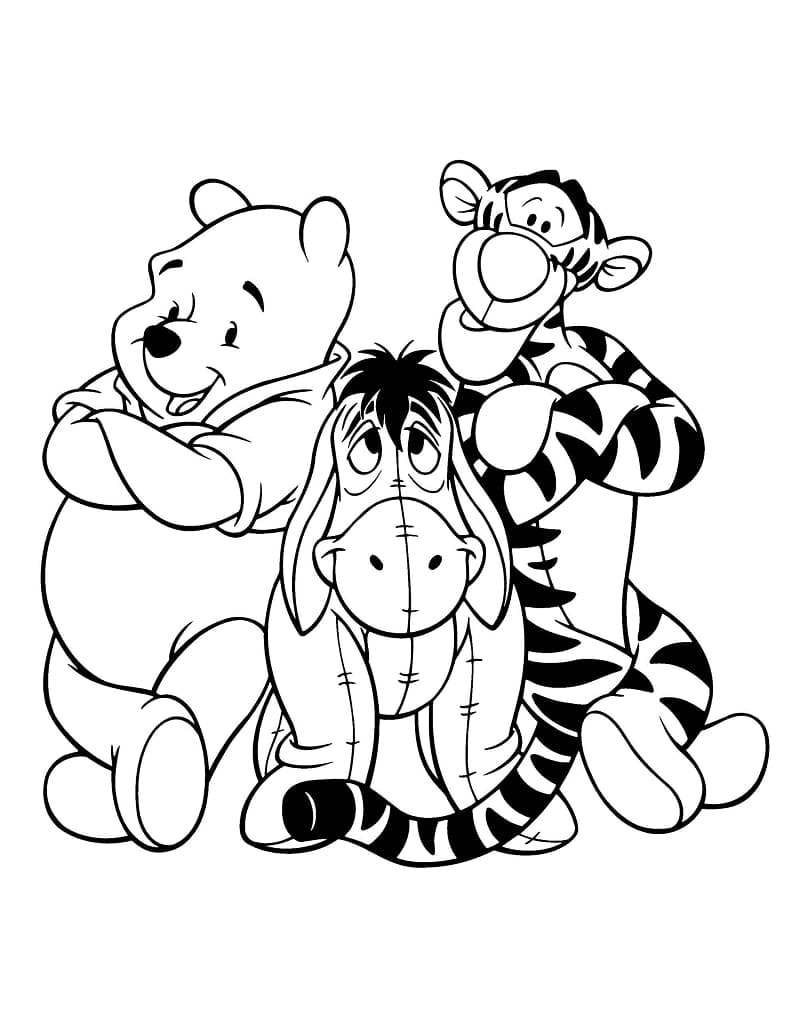 곰돌이 푸와 친구들 coloring page