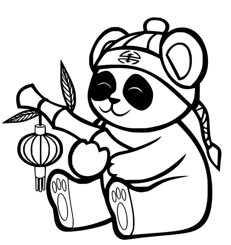 귀여운 아기 팬더 coloring page