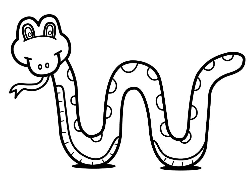 귀여운 뱀 무료 인쇄 가능 coloring page