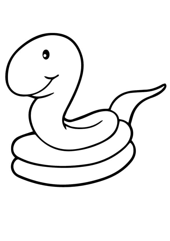 귀여운 뱀 coloring page