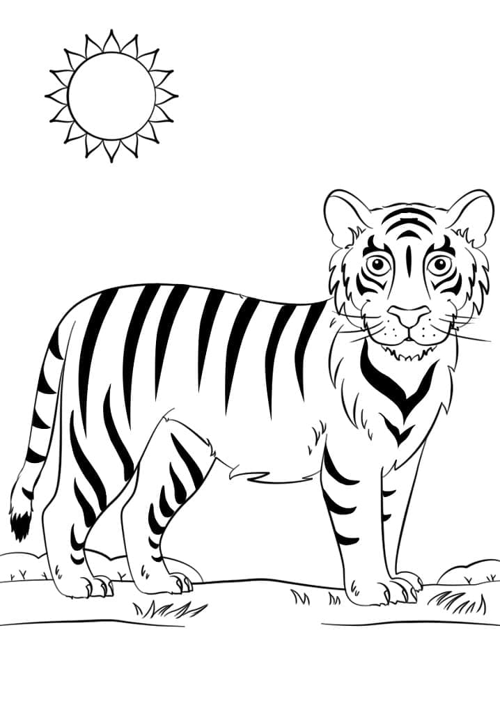 귀여운 호랑이 coloring page