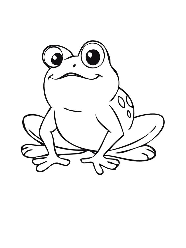 귀여운 작은 개구리 coloring page