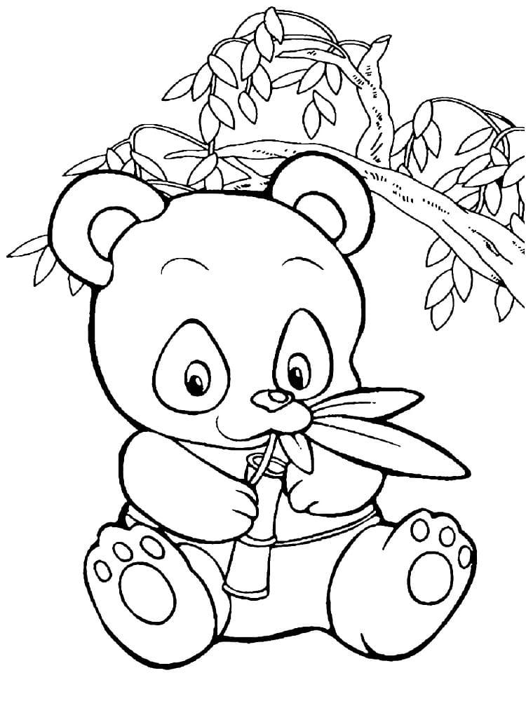 귀여운 팬더 coloring page