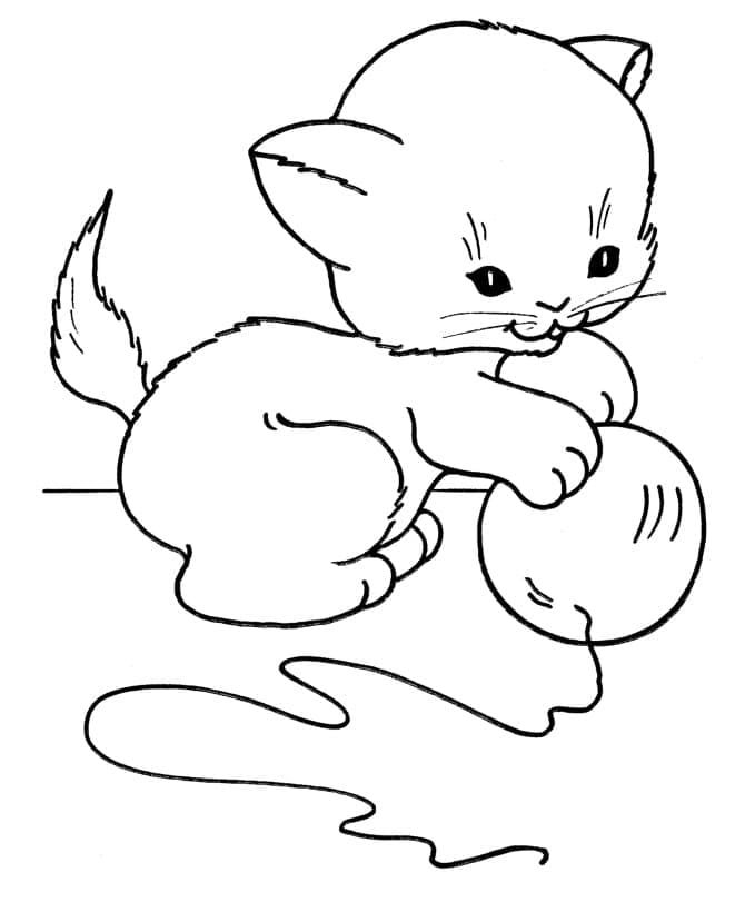 귀여운 새끼 고양이 인쇄 가능 coloring page