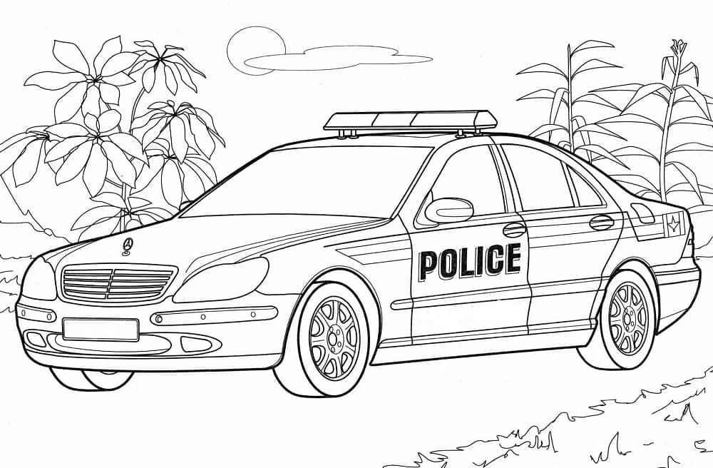 경찰차 1 coloring page