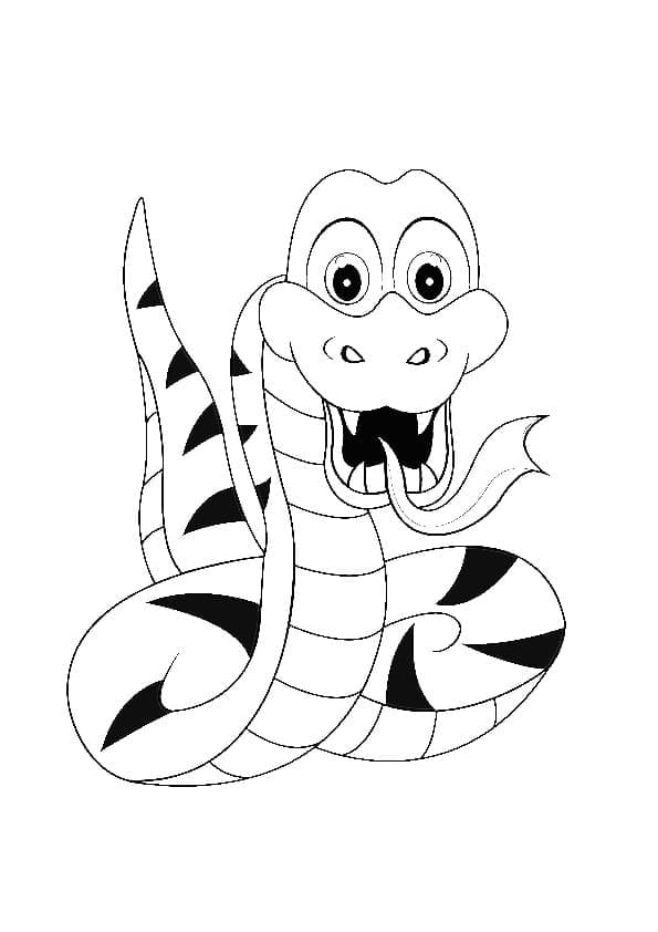 행복한 뱀 coloring page