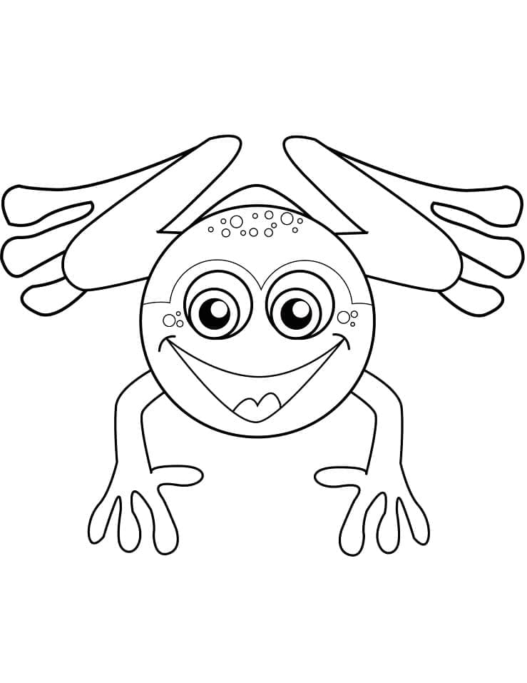 행복한 개구리 인쇄 가능 coloring page