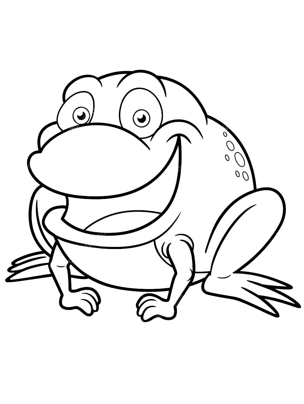 행복한 개구리 coloring page