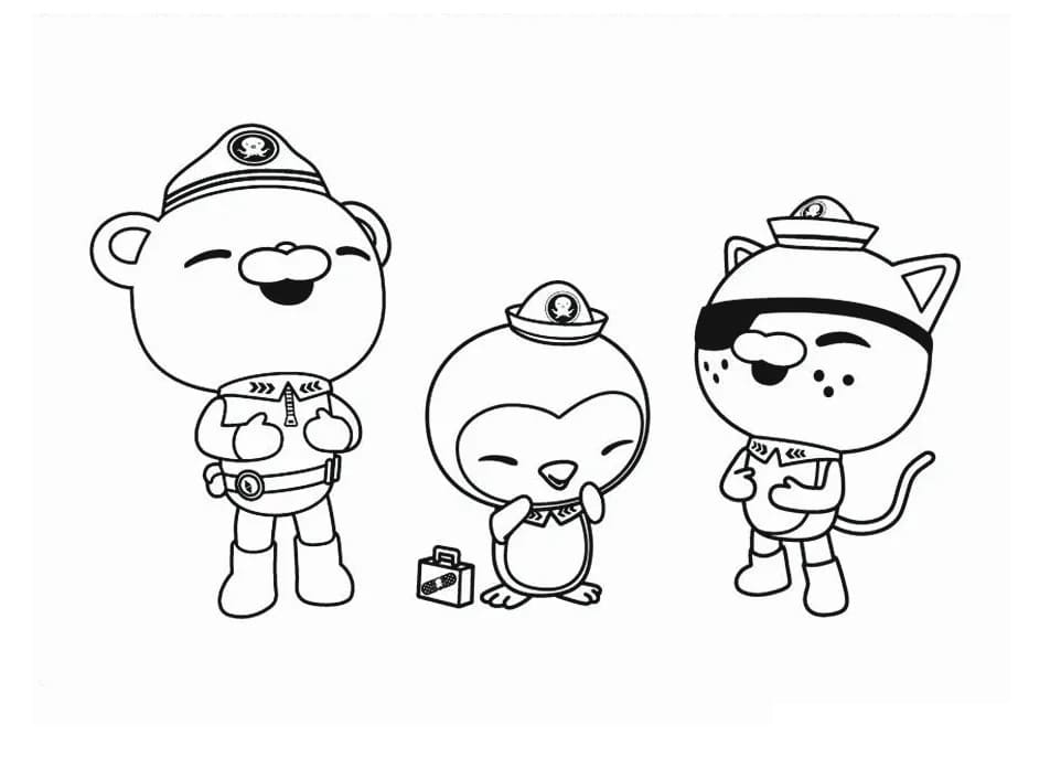 행복한 옥토넛 coloring page