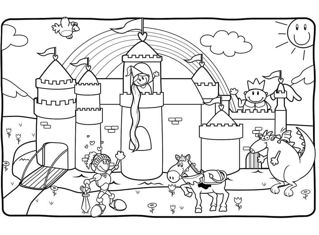 해피 캐슬 coloring page