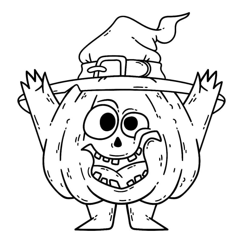 할로윈 호박 괴물 coloring page
