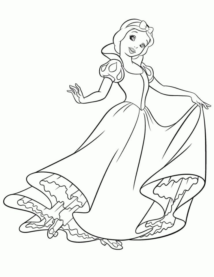 화려한 백설공주 coloring page