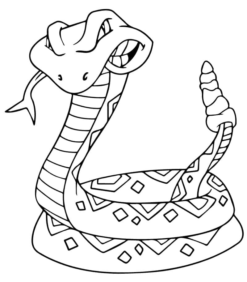 화난 뱀 coloring page