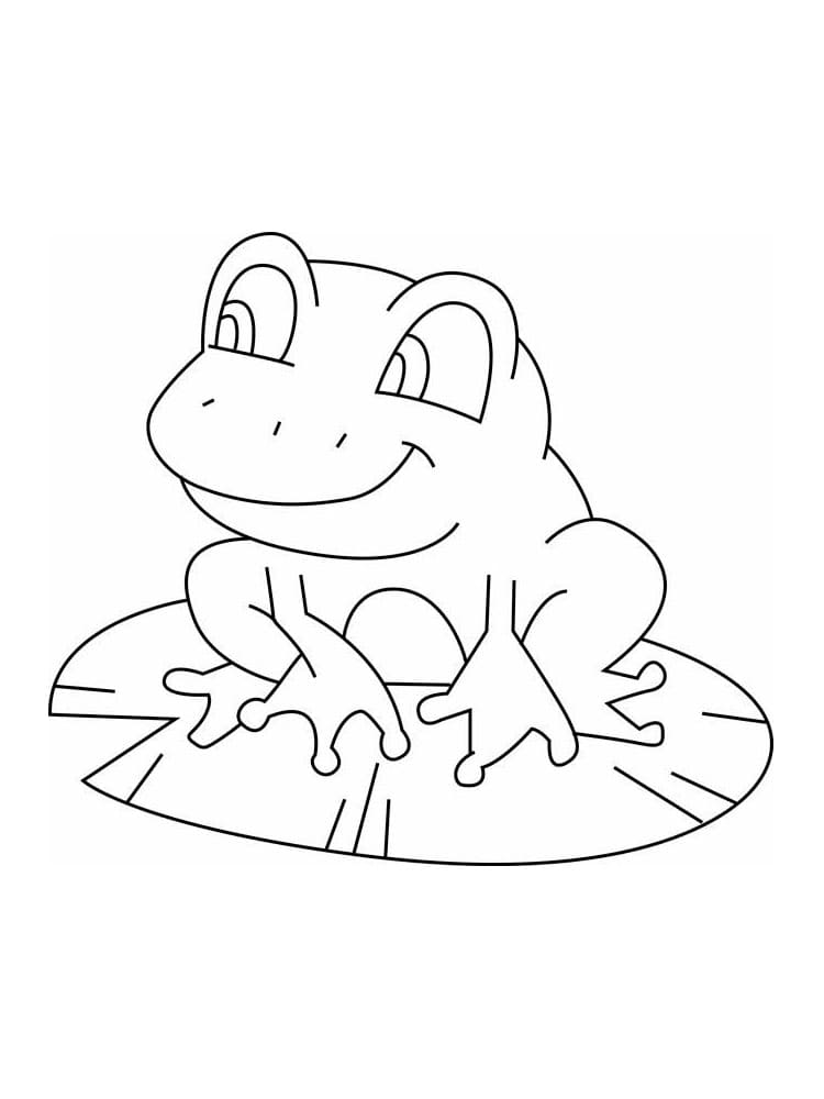 인쇄 가능한 귀여운 개구리 coloring page