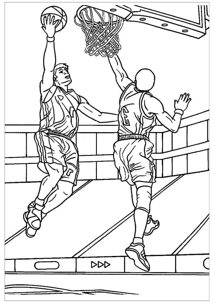 인쇄 가능한 농구 선수 coloring page
