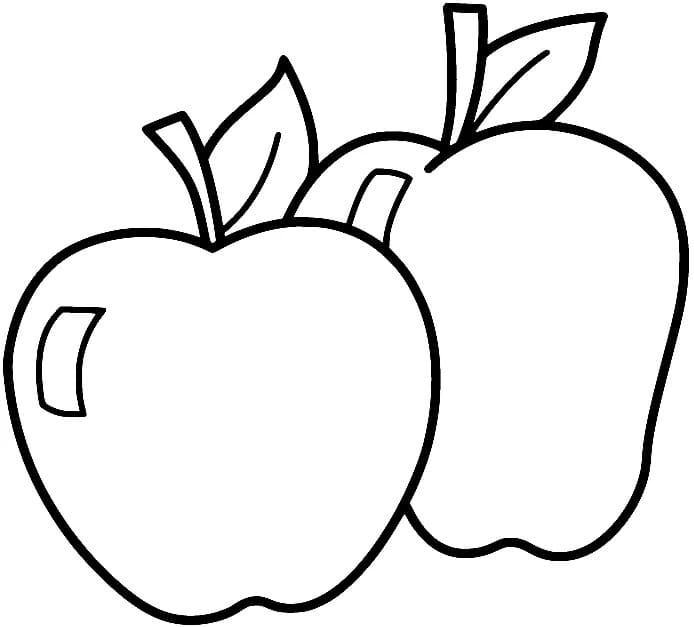 인쇄 가능한 사과 coloring page