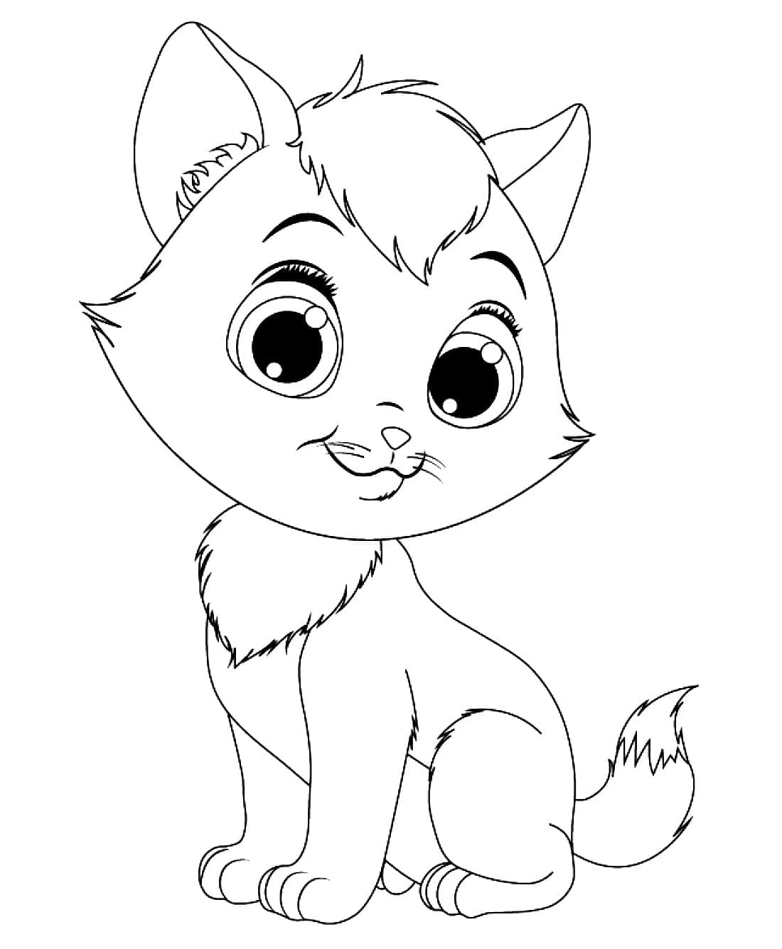 인쇄용 만화 새끼 고양이 coloring page