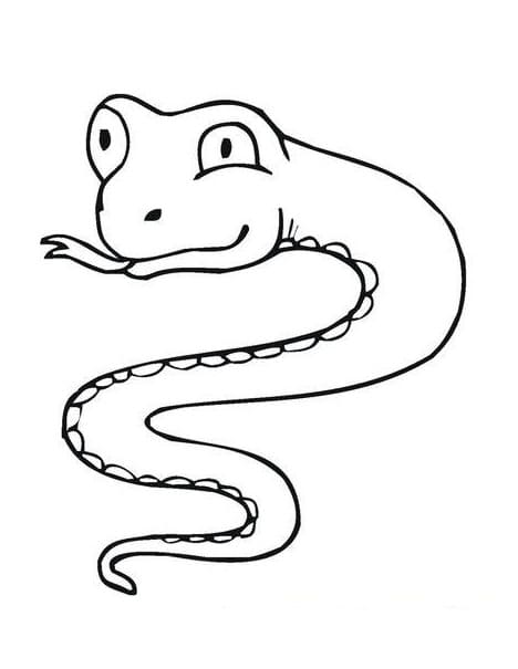 재미있는 뱀 coloring page