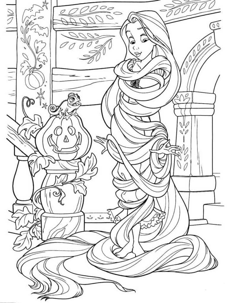 재미있는 라푼젤 공주 coloring page