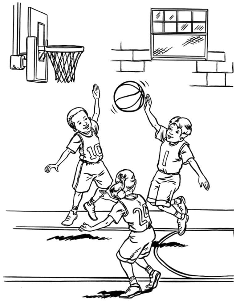 작은 농구 선수 coloring page