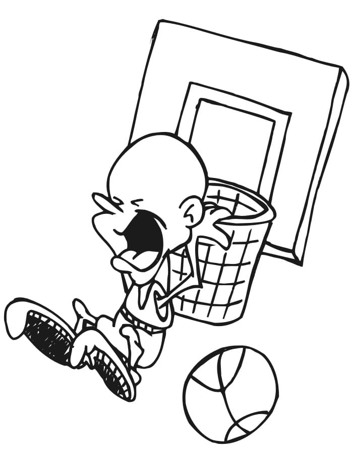 작은 농구 선수 coloring page