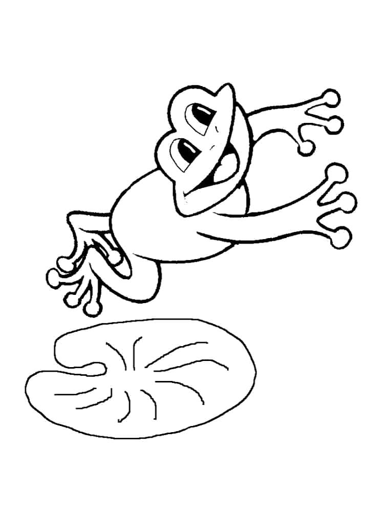 점핑 개구리 coloring page