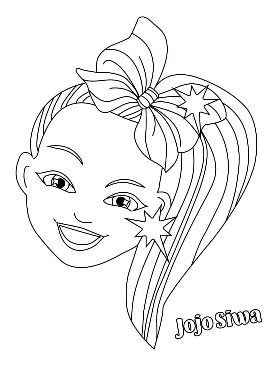 조조 시와의 행복한 얼굴 coloring page