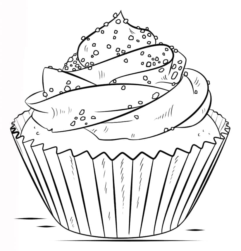 컵케이크 무료 인쇄 가능 coloring page