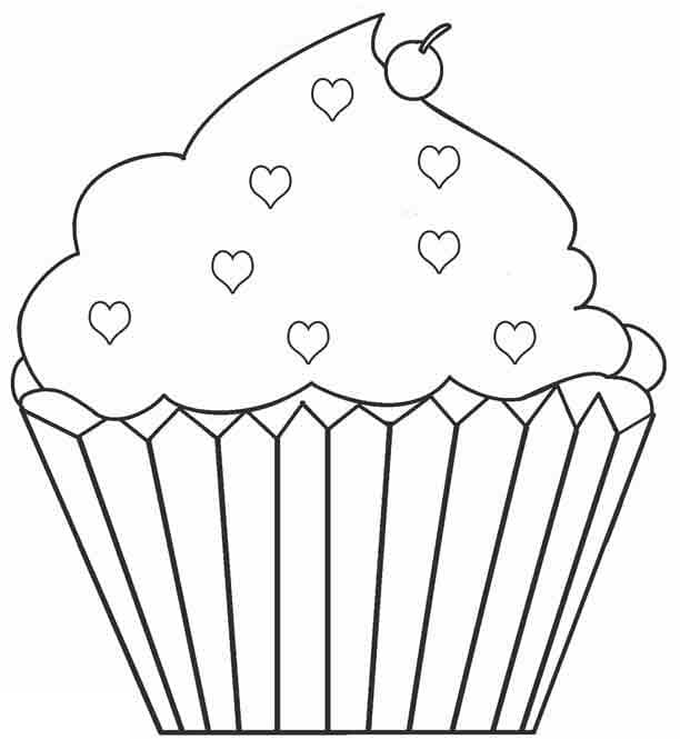 컵케이크 사랑 coloring page