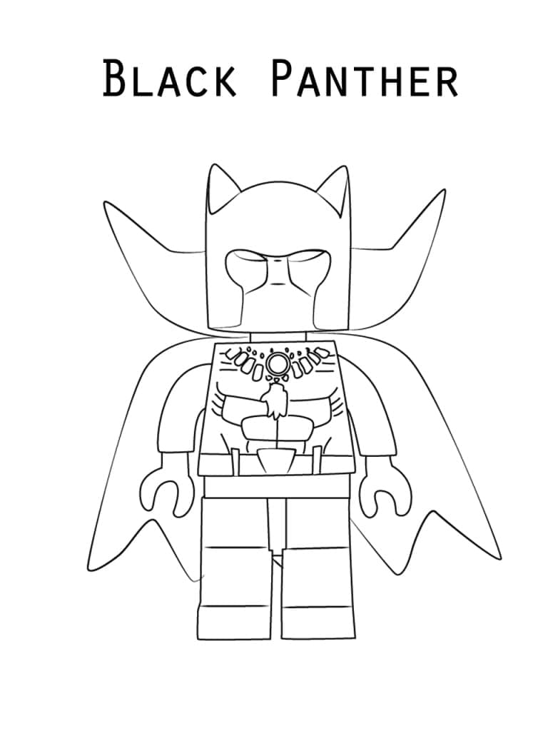 레고 블랙 팬더 coloring page