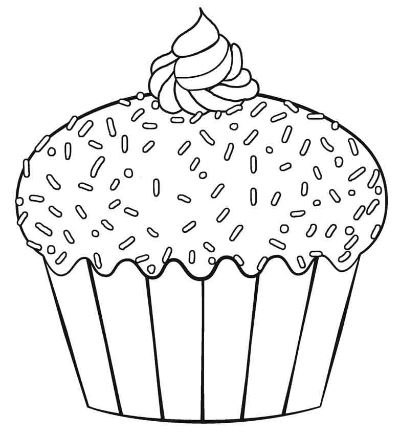 맛있는 컵케이크 인쇄 가능 coloring page