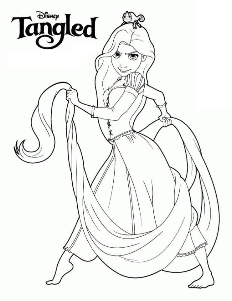 멋진 공주 라푼젤 coloring page