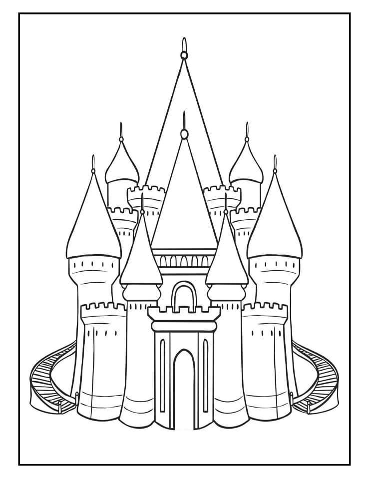 멋진 성 인쇄 가능 coloring page