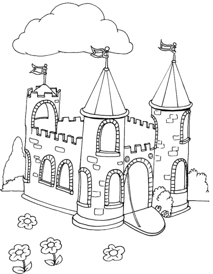 멋진 성 인쇄 가능 coloring page