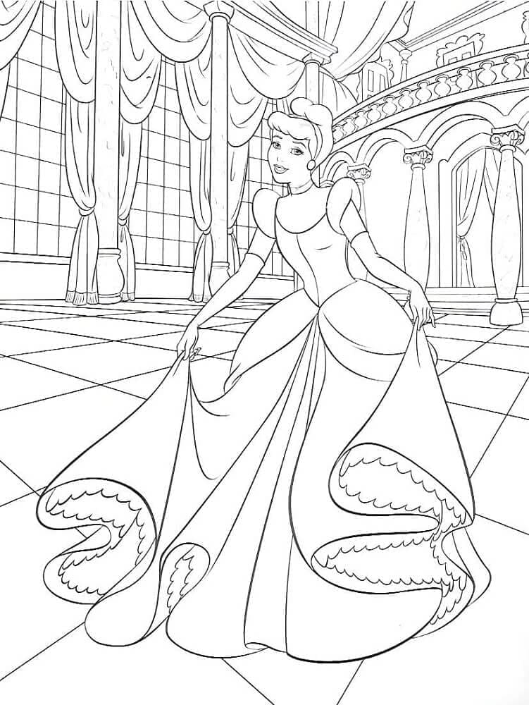 멋진 신데렐라 coloring page