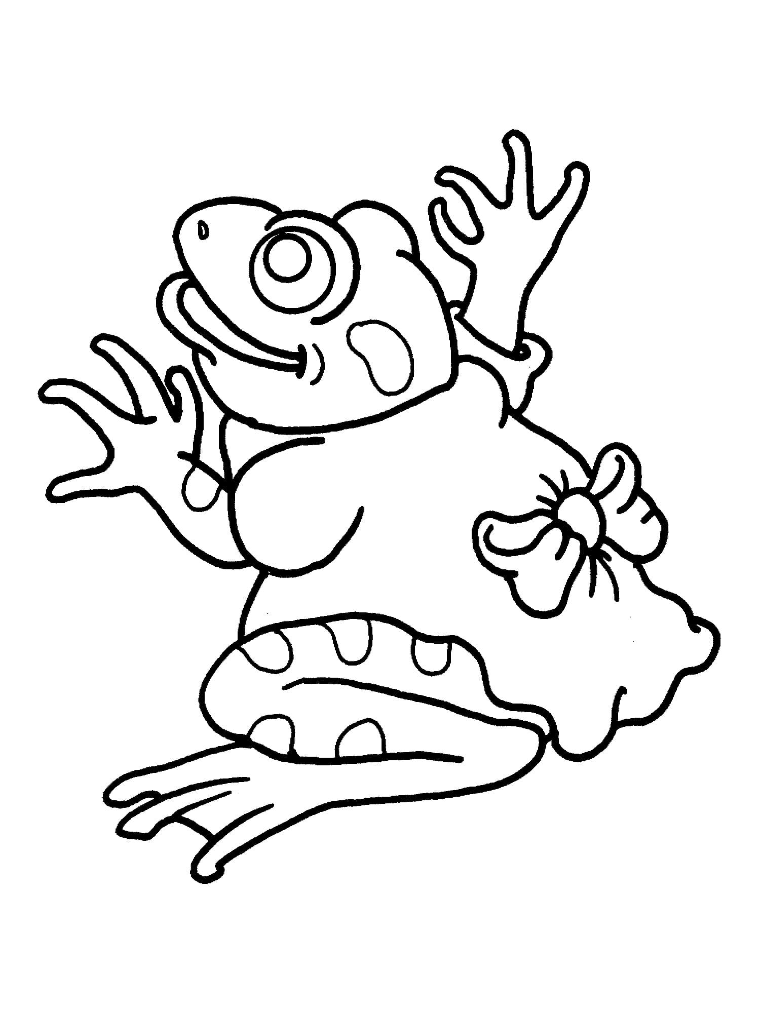 무료 귀여운 개구리 coloring page