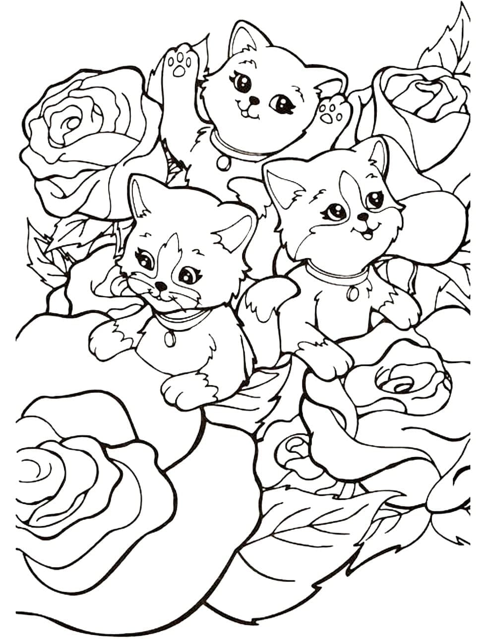 무료 새끼 고양이 coloring page