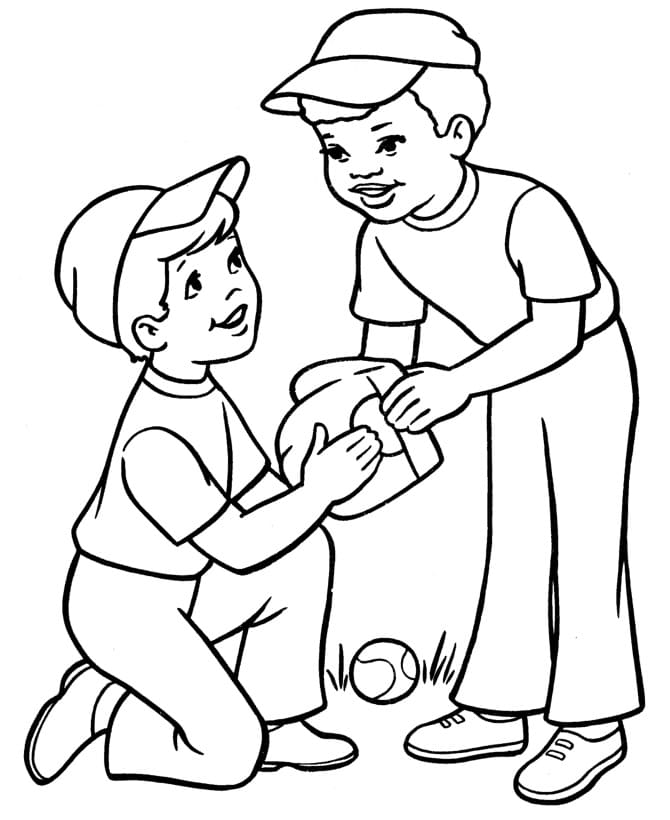 무료 야구 coloring page