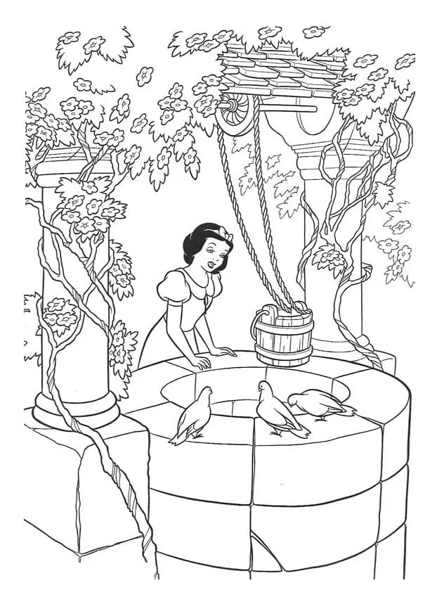 노래하는 백설공주 coloring page