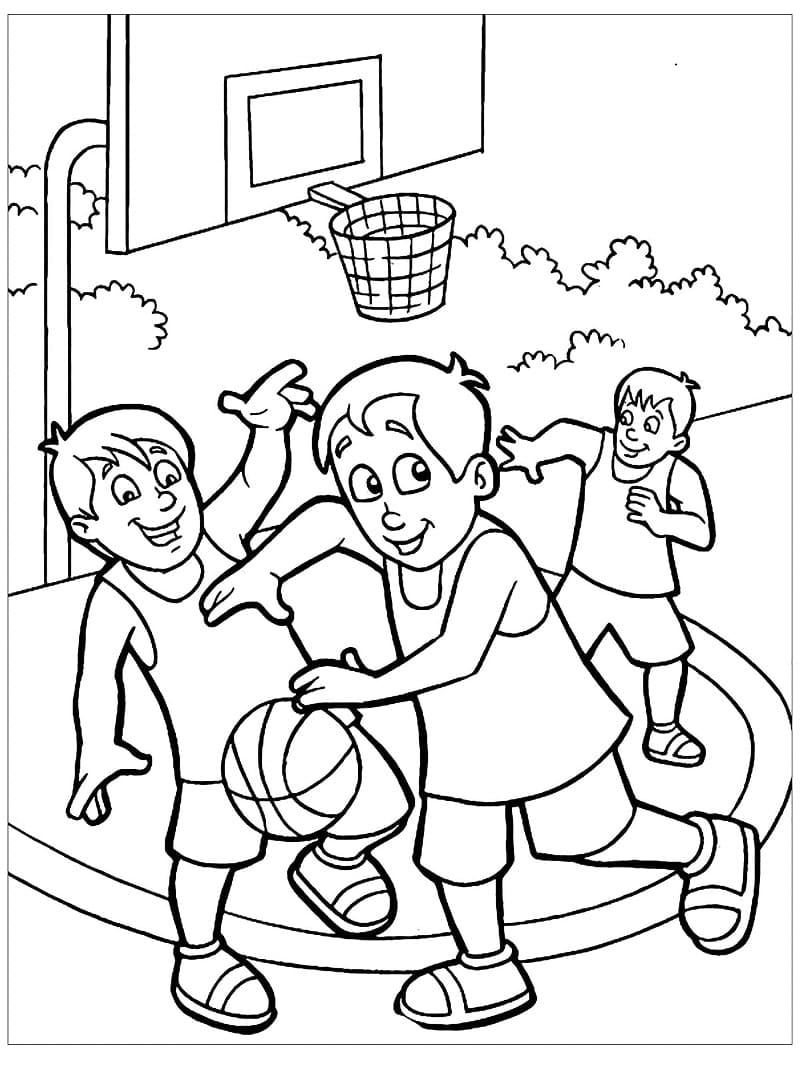 농구 경기 coloring page