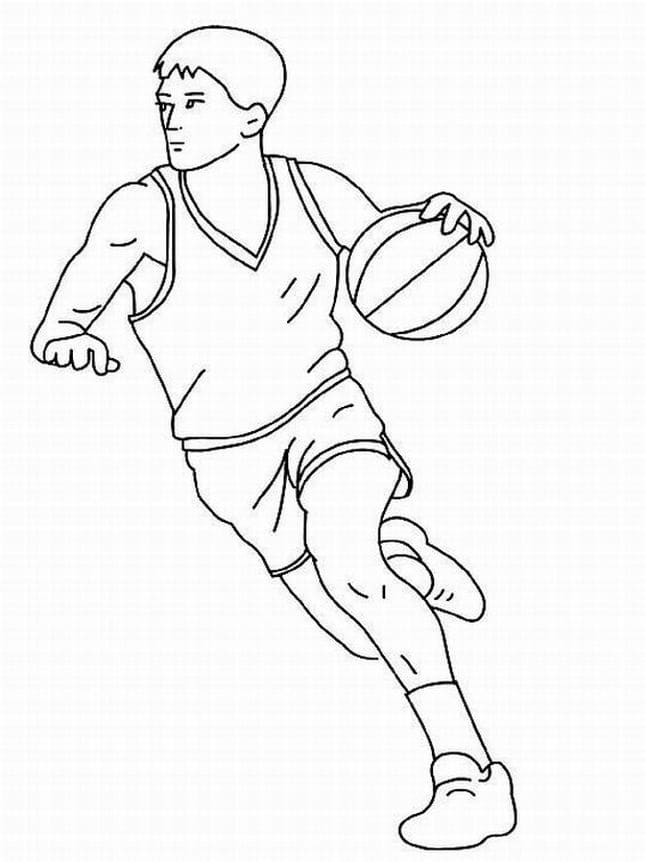 농구 선수 coloring page