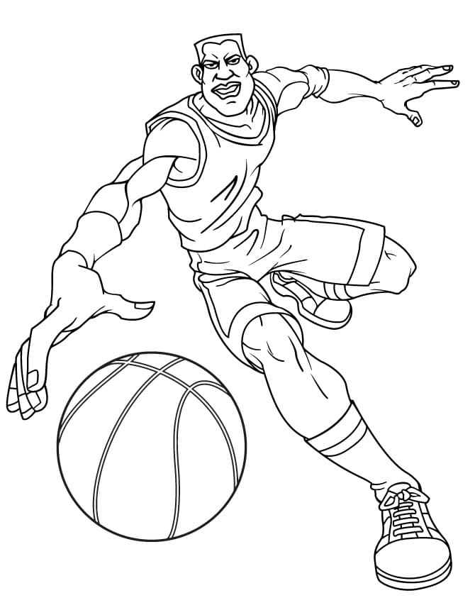 농구 선수 무료 coloring page