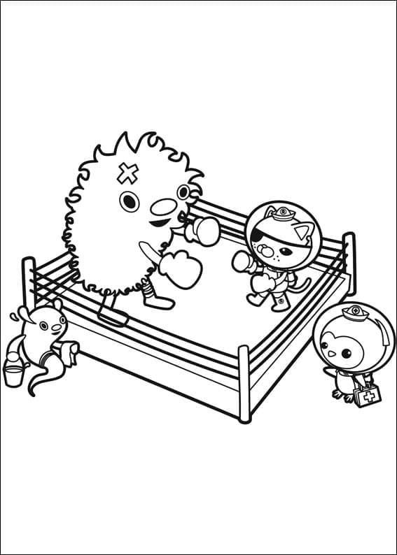 옥토넛 복싱 coloring page