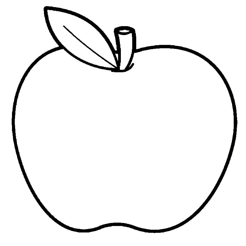 사과 과일 인쇄 가능 coloring page
