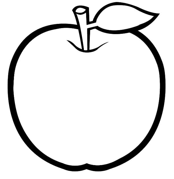 사과 과일 coloring page