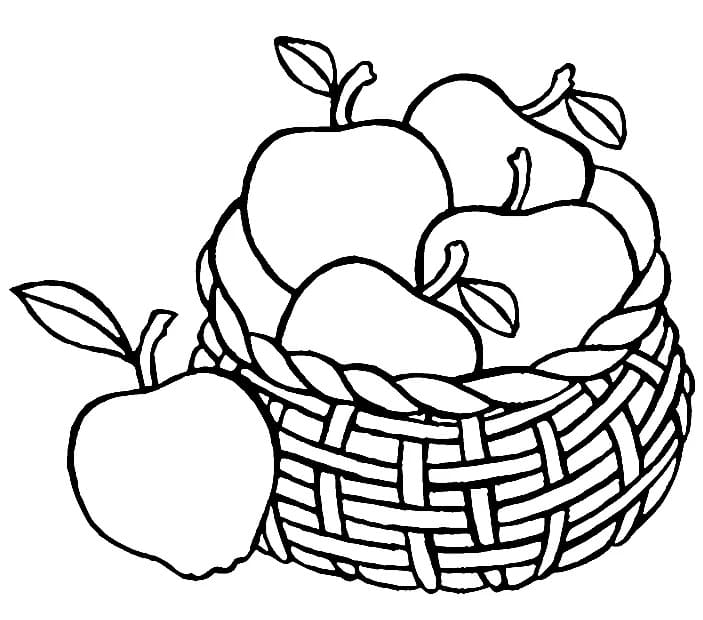 사과 인쇄 가능 coloring page