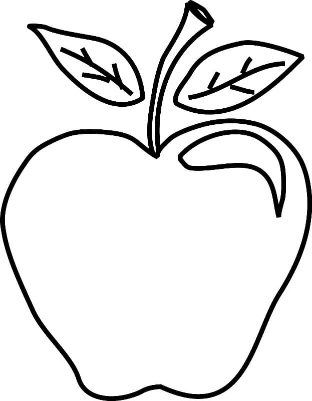 사과 무료 인쇄 가능 coloring page