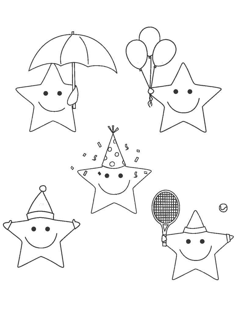 사랑스러운 별 coloring page